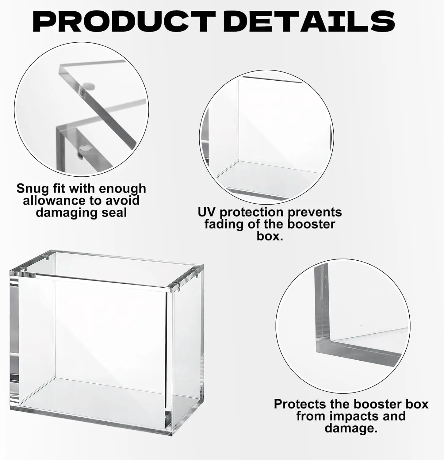 ETB & Booster Box Decor Case - Clear Acrylic Home Display,Card Sleeves Storage Organizer - ETB Compatible ETB & Booster Box Decor Case - Clear Acrylic Home Display,Card Sleeves Storage Organizer - ETB Compatible