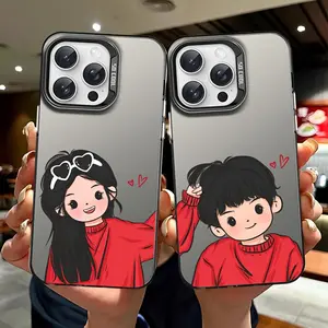 Couple Cartoon Anime Couple Mobile Phone Case - Compatible with iPhone 17 iphone Pro Max Air 15 Pro Max 16 14 Plus 13 12 11 Pro Max XSMax X/XS 7/8 Plus, Features Cartoon Design