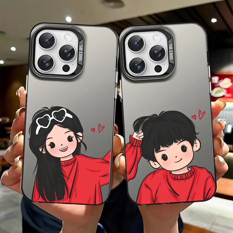 Couple Cartoon Anime Couple Costume Mobile Phone Case Gift/for iPhone 17 Air/16 Plus/15 Pro Max/14 Pro/13/12/11/Full Protection Shockproof/Suitable as a Gift for Family or Friends, CY440