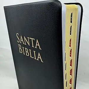 BIBLIA RVR 1960 LETRA GRANDE 12PUNTOS TAMANO MANUAL VINILO NEGRO CON INDICE Vinyl Bound