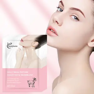 Goat Milk Neck Mask 5 Pieces Set, Fade Neck Lines Hydrating Moisturizing Rejuvenating Brightening Neck Care