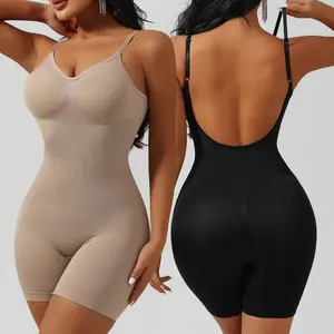 One-Piece Corset Women's Sexy Backless Bottoming Corset Underset plus Size Shazing Tight Waist Corset Shapewear Womenswear High Compression Bodysuits Spaghetti Strap