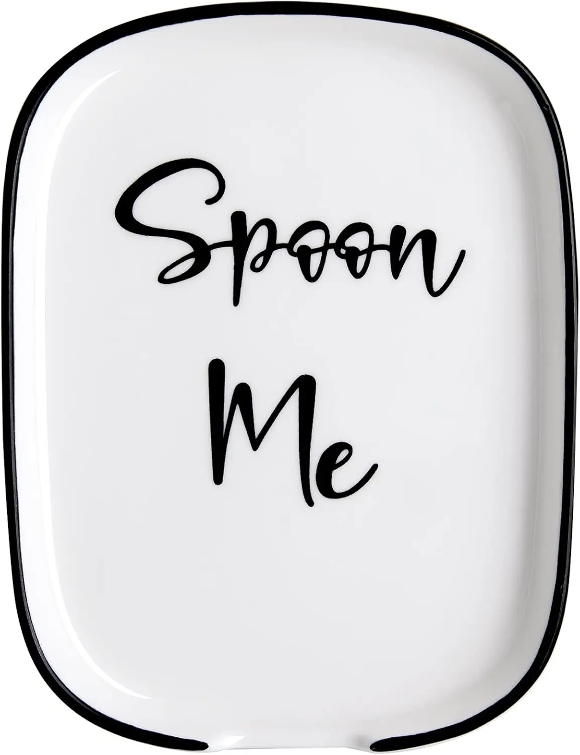 Ceramic Spoon Rest for Stove Top, Large Spoon Holder for Kitchen Counter, White Coffee Spoon Rest, Heat-Resistant Cooking Utensil Rest, Modern Farmhouse Kitchen Décor