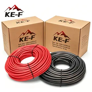 KE-F 12 Gauge CCA Wire (50ft Black+50FT Red) - 12AWG Silicon Soft Automotive Power/Ground Cable for Car Audio Battery, Marine, Welding, Electrical Audio Wiring for Speaker Amp 12V Low Voltage