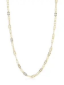 Gem Stone King 10K Yellow Gold Link Chain Necklace For Women and (18 Inches Length, 2MM Width)