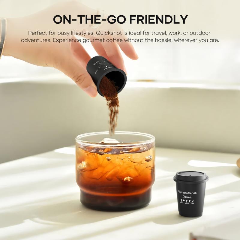 Quickshot 100% Arabica Cold Brew - 9 Flavorful Espresso Caps!  Single-Origin & Freeze-Dried for Maximum Freshness