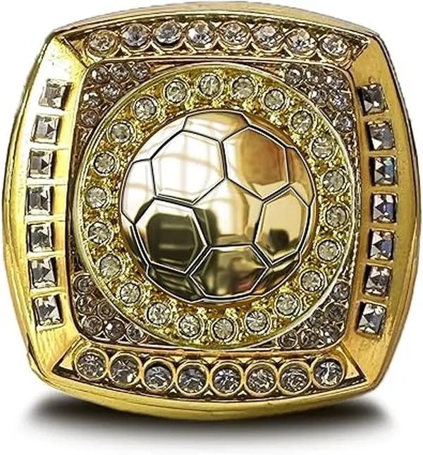Soccer Championship Ring — Size 9.5 | 1.25" × 1.25" × 1.5"