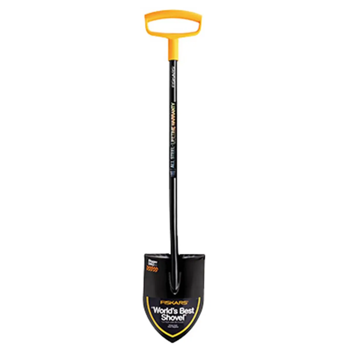 Fiskars 96696925 Black D-Hand Digging Shovel - 4.85 lbs, 9x47x5 in, PVC Sleeve, Powder Coated, Pre-Sharpened, Oval Grip, Comfortable Handle, Ready-to-Use Blade, All-Seasons Garden Tool