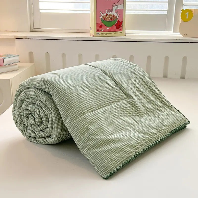 1 Piece Fresh Summer Blanket, Floral Print Air Conditioning Blanket, Thin Bedding, New Arrival Summer Blanket, Breathable soft blanket