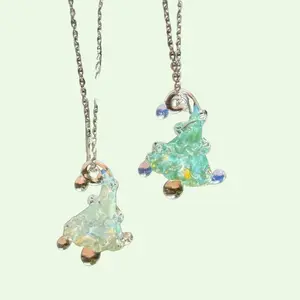 Hand-Blown Glass Mushroom Necklace – Whimsical Forest-Inspired Jewelry for Nature Lovers