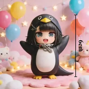 Gugugaga Little Penguin Administrator PVC Anime Action Figure - Collectible, Whimsical, Small Figurine for Desk Display, Birthday Gift, Figurine Collectible, Collectible Figurines, Figurine Collectibles