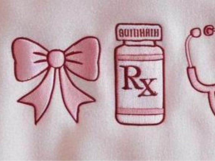 EMBROIDERED Embroidered Nurse Icon Sweatshirt , Healthcare Shirt, CNA Sweatshirt, Medical Assistant, Nursing Grad Gift, Coquette Nursing Sweatshirt