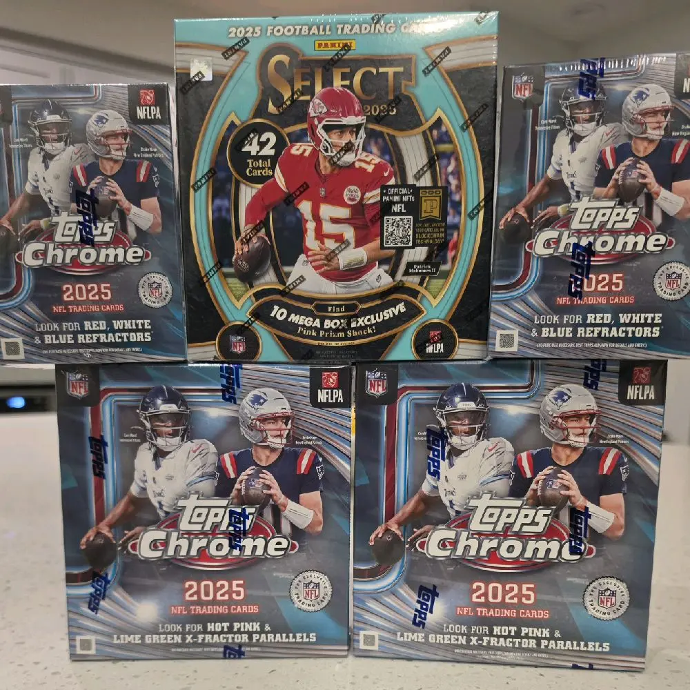 Sports Cards Repacks Box - 1 Chrome Blasters, 1 Chrome Megas, 1 Panini Select Mega, 2 prizm blasters, 2 phoenix blasters chrome blasters Collectible Sports Cards Packs for Collectibles Enthusiasts