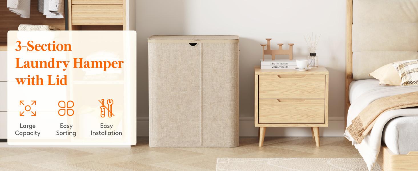 Lifewit Large Laundry Hamper with Lid, 110L/150L/190L Foldable Laundry Basket with Removable Bag and Plastic Handles for Bedroom, Bathroom, Dorm & Laundry Room Back to School dormessentials Lifewit Large Laundry Hamper with Lid, 110L/150L/190L Foldable Laundry Basket with Removable Bag and Plastic Handles for Bedroom, Bathroom, Dorm & Laundry Room Back to School dormessentials