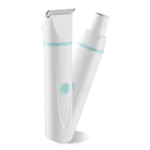 Dog Clippers for Grooming, 4 in 1 Dog Grooming Kit, Low Noise, Rechargeable Pet Shaver with 6 Combs 4 Detachable Blades, Waterproof Cordless Pet Hair Trimmers Nail Grinder Set for Dogs Cats