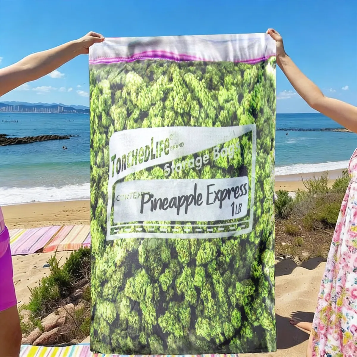 Pineapple Express Theme Beach Towel, Absorbent Breathable Towel, Quick-Dry Ultra-Soft Polyester Fiber, Multi-Purpose Yoga Travel Swimming Camping, Best Gift, Quick Dry Towels For Travel