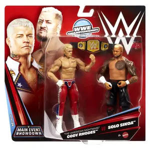 Cody Rhodes & Solo Sikoa - WWE Main Event 2-Packs 24 Mattel WWE Toy Wrestling Action Figures