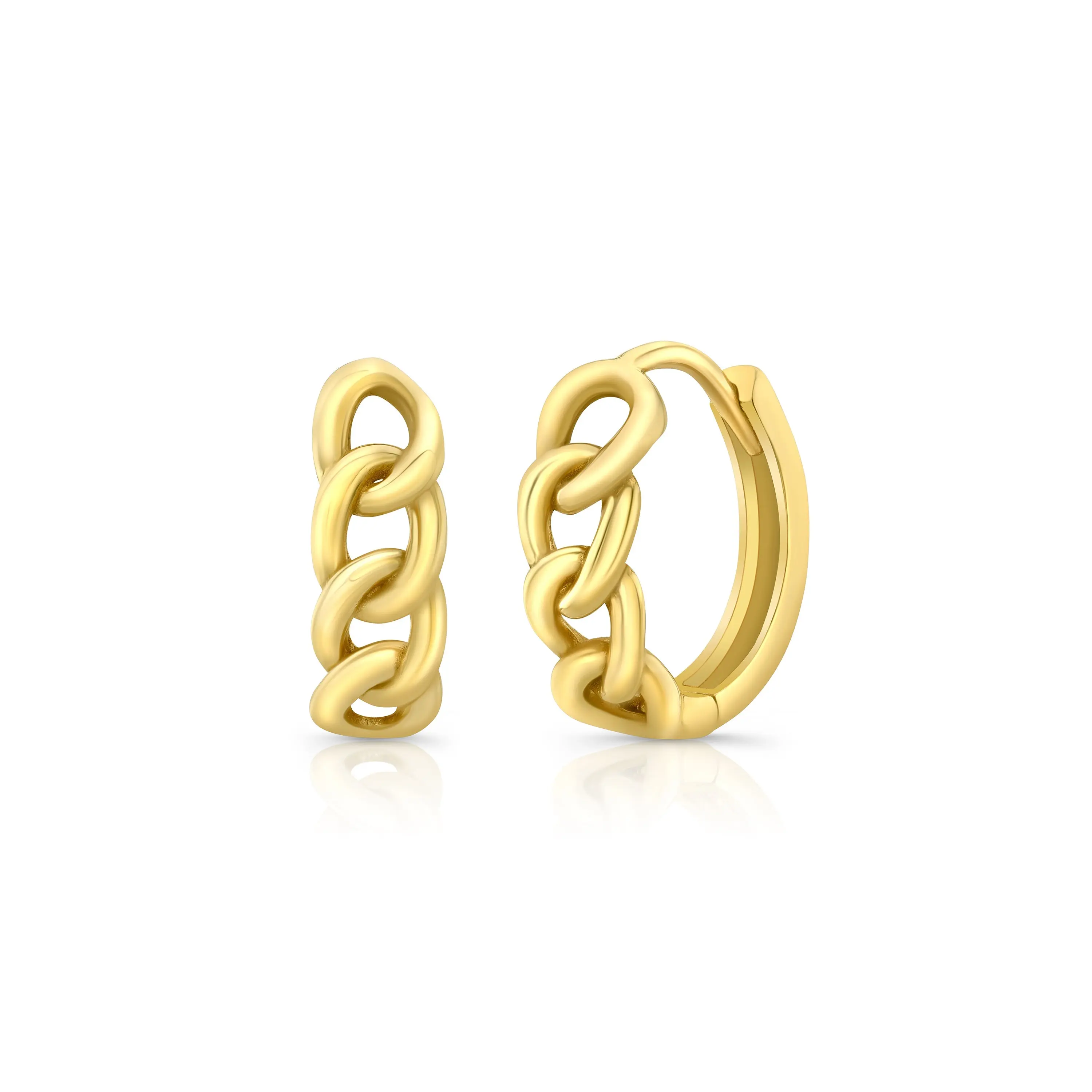 Curb Chain Hoops 12mm