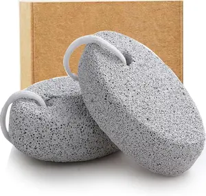 Natural Foot Pumice Stone for Feet & Hands, 2-Pack Lava Pedicure Tools, Hard Skin Callus Remover, Compact Exfoliant Scrubber for Manicure & Nail Care, Perfect Gift for Foot Health