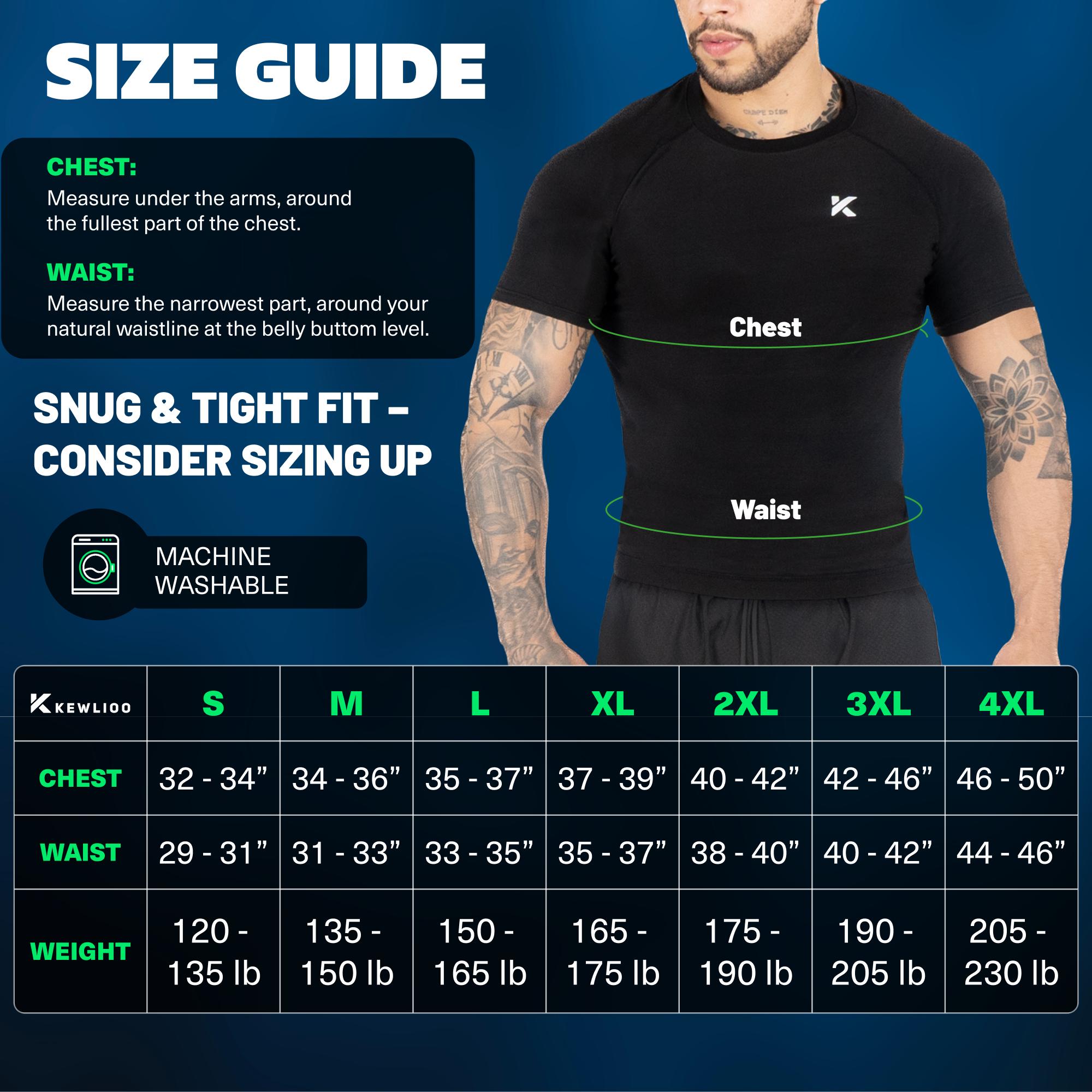 [Kewlioo Official]  3-Pack Men's Heat Trapping Sauna T-Shirt for Gym, Exercise, 3-pack Multi Color Athletic Workout Clothing Athletic Training Apparel High Performance Activewear  Tee