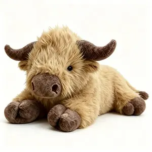 Highland Cow Stuffed Animal - Farm Stuffed Toy with Cute Design, Microwaveable Heatable-Coolable Pad for Cramps, Pain Relief