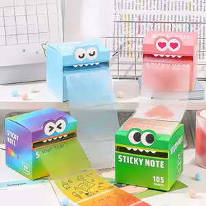 3 styles, each box containing 105 pearlised sticky notes, colour gradient transparent theme, tearable gradient, minimalist style DIY journal decoration, scrapbook notebook materials sticky notes