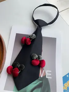 Cute Adjustable Cherry Decorated Tie, Modern, Original Design for Parties, Travel, Shirts, Holidays, and Special Occasions, Perfect Gift
