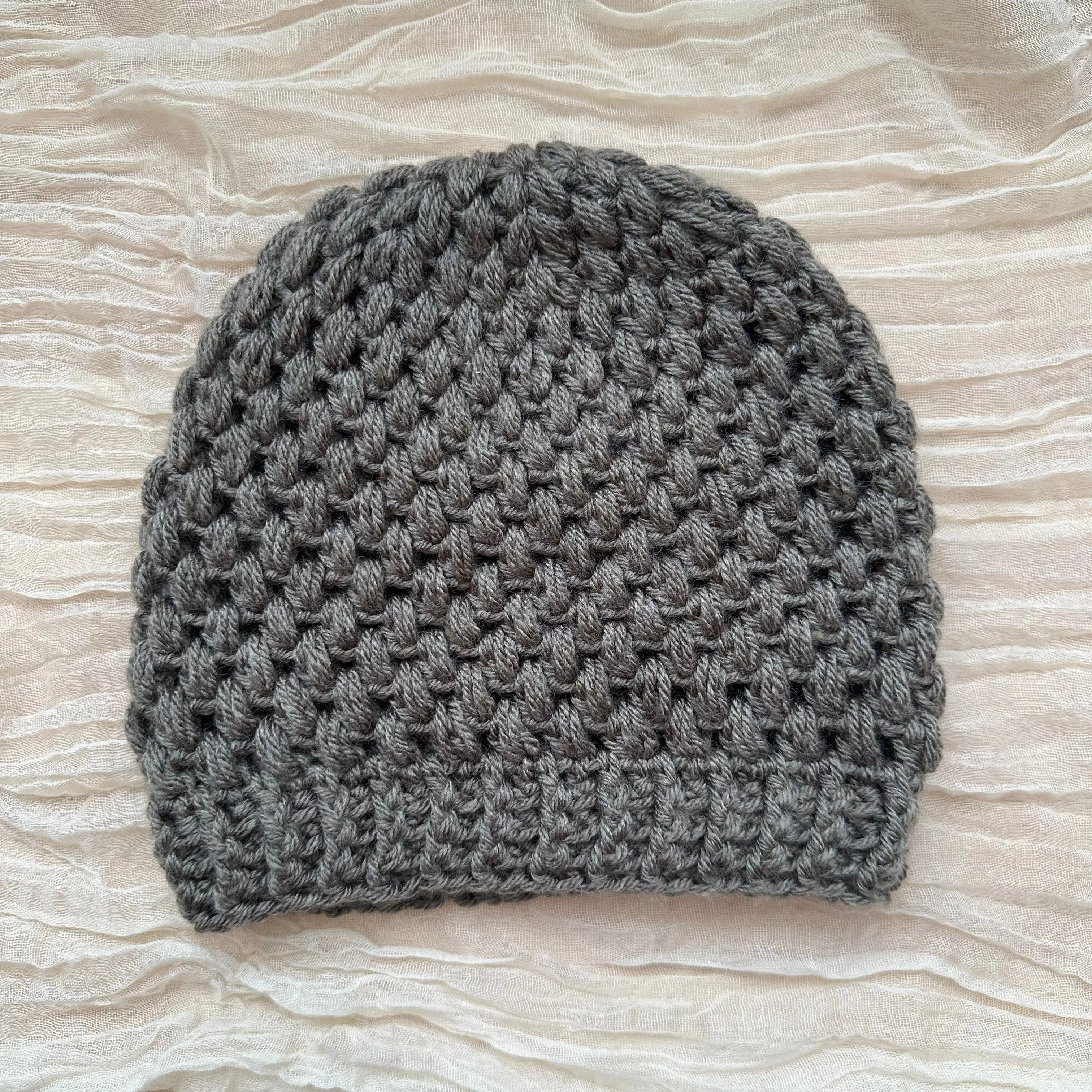 puff beanie - greige