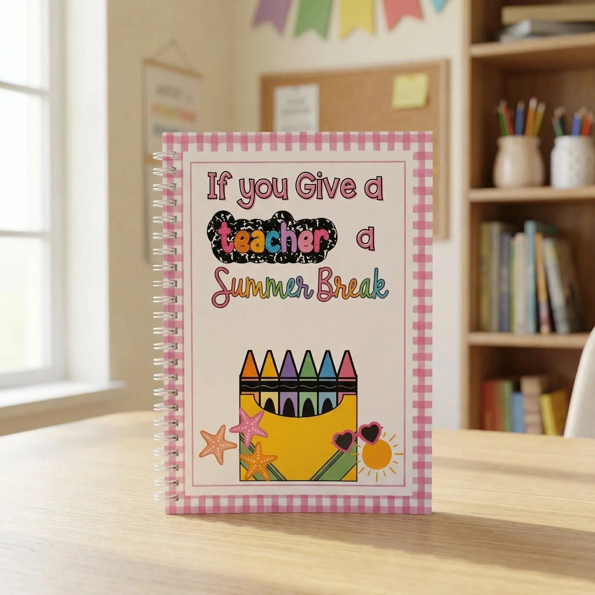 Summer Break Teacher's Day Gift Book, Spiral Notebook, Planner Notebook, Universal Handbook & Teacher's Gift Guide, Ideal for Teachers' Appreciation, Spiral Coil Notebook, Spiral Notebook Journal