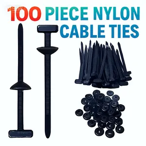 100 universal nylon cable ties, heavy-duty self-locking nylon cable ties, for daily car maintenance, fixing car engine compartment panels, car chassis panels, sheet metal, and plastic cable ties suitable for various scenarios.