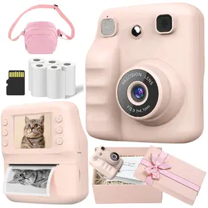 Instant Print Camera, Portable 48mp Digital Camera, 8x Optical Zoom, 1080P Video, Rechargeable Battery, Gift Box Included