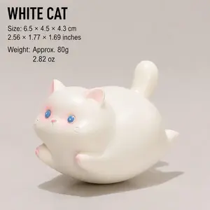 Cute Cat Figurine | Mini Cat Desk Decor | Kawaii Animal Collectible | Dustling Tiny Worlds