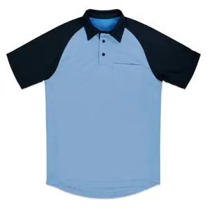 Davis MX3 Powder Blue/Black Raglan Sleeve Umpire Shirt