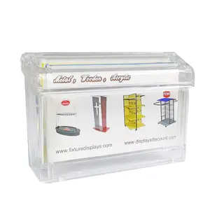 FixtureDisplays® Wall Window Mount Business Card Holder with Hinged Lid Mount Sign Store Front Wall Outdoor Vehicle Trucks SUV VAN 4.25"w x 2.87"h x 1.44"d 15576-NF