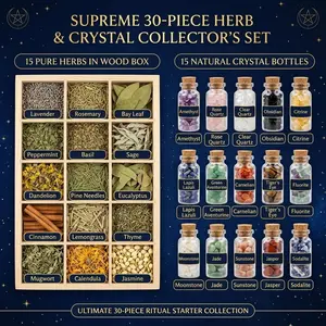 Ultimate 30-Piece Premium Natural Crystal & Herb Collection
