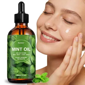 1PC-Mint Oil,Pure Peppermint Oil,Mint Essential Oil,Afe For Face, Body, Hair & Nails ,Refreshing & Lightweight,Rich In Plant Extracts ,Nourishes All Skin Types-30ml