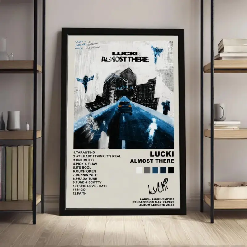 Lucki Flawless Like Me Poster - Rapper Wall Art - Rap Album Poster, Matte Vertical, Lucki Poster Rapper Decor Modern Home Decoration victorian gothic wall art print religious black scripture hypebeast contemporary rustic cabin football fashion luxury