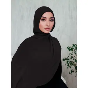 Ayesha's Collection Premium Breathable Modal Hijab Black - 180x85 cm Lightweight & Versatile for All Seasons Work Wear