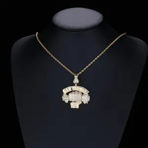 Hip Hop Getmoney Fist Pendant Personalized Copper Micro-inlaid Zircon Fashion Trend Accessories Accessories jewelry versatile woman men inlay high end necklace choker accessory boy moissanite perfect birthday mother bridal s925 stainless steel grey band