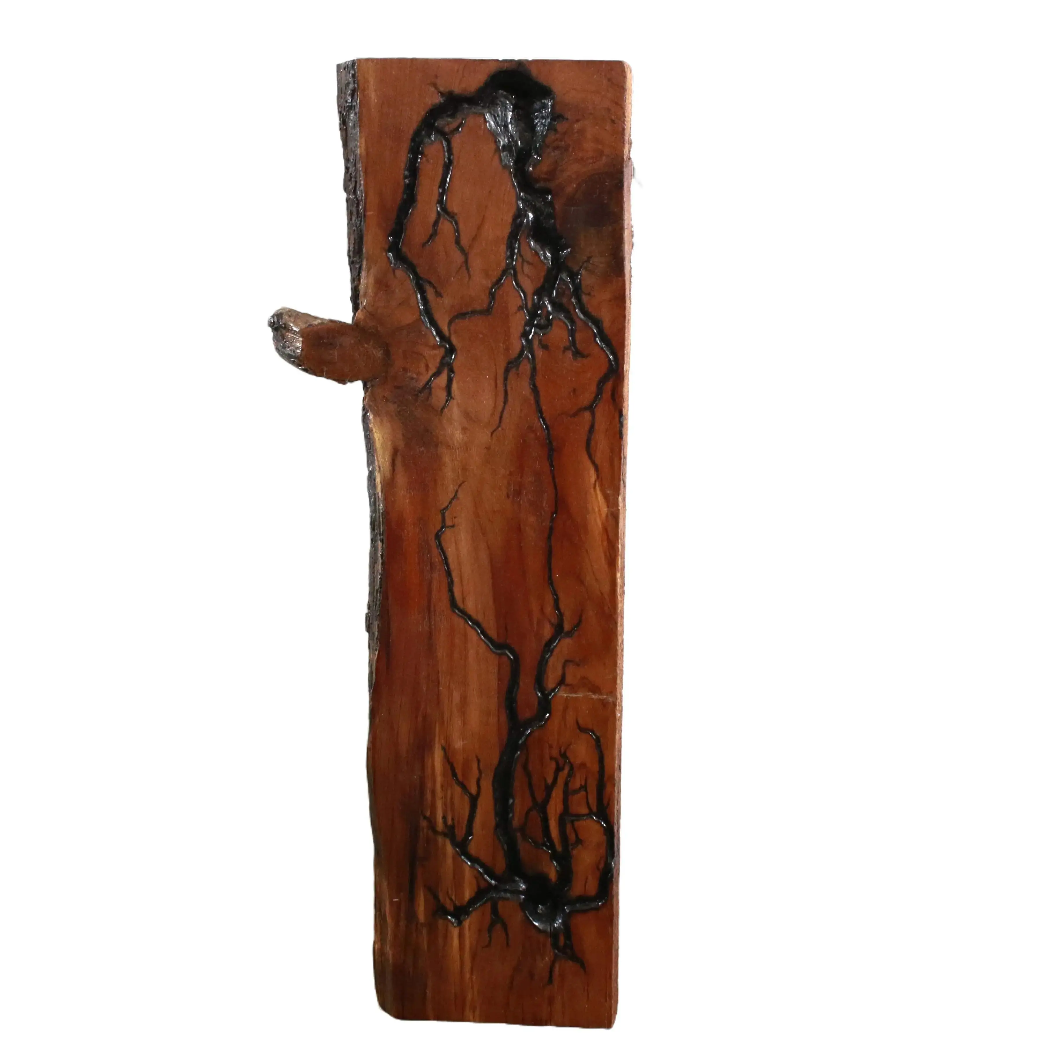 Lichtenberg Cedar Fractal Wood Slab - Hand Burned High Voltage Technique - Unique Lightning Like Patterns - Aromatic Cedar - Wall Art