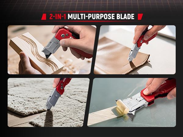 KAIWEETS Replacement Blades for KUF01 Utility Knife and Scraper, 50pcs with Storage Case, Premium SK2 Material, Black Rust-Resistant, Heat Treated, Precision Sharpness