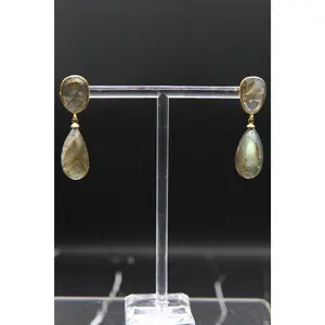 Labradorite Tear Drop Earrings