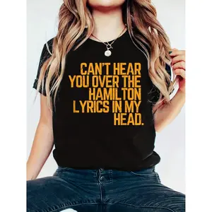 100 Percent Cotton Unisex Vintage Hamilton Quote TShirt Comfortable Breathable Summer Casual Sport Style Top