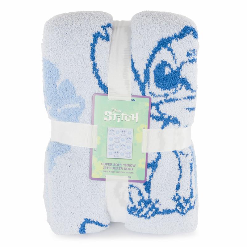 Lilo and Stitch Hawaiian Flower 50x60 Feather Knit Throw