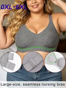 1 piece of seamless plus-size jelly glue women's bra, which fits naturally without squeezing the chest. The skin-friendly fabric prevents stuffiness and sweat, and it provides firm support to prevent sagging without underwires.