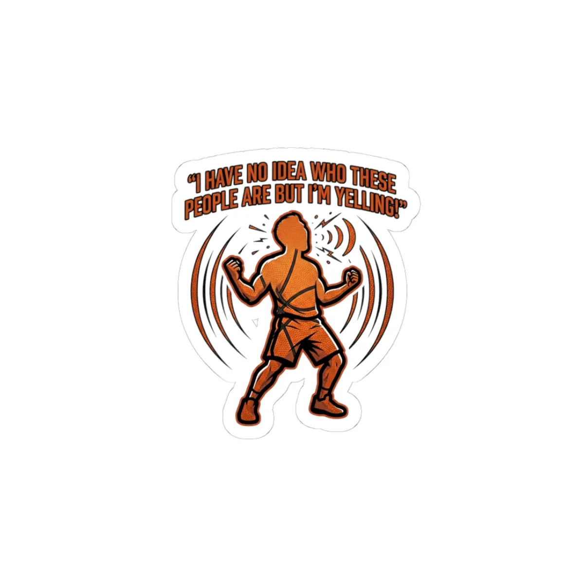 Bracket Humor Hoop Fan Sticker | college tournament, gameday, buzzer beater