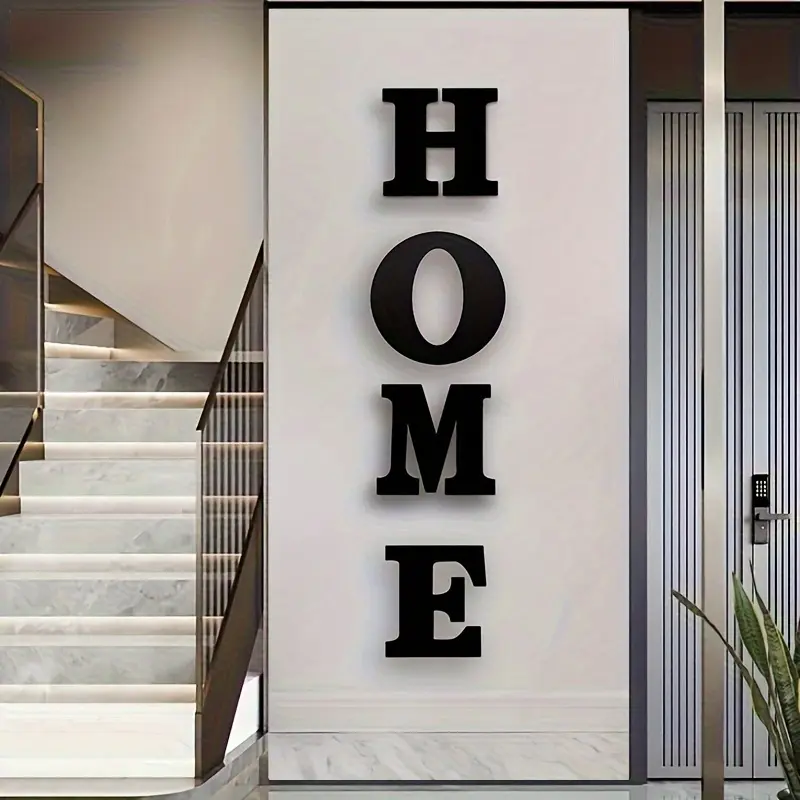 Modern Wooden "Home" Wall Hanging Sign - Multi-Purpose Home Decor Products for Living Room, Kitchen & Entryway | Farmhouse Style Housewarming Gift with Halloween and Christmas Décor, Christmas Decor, Wooden Letter Sign