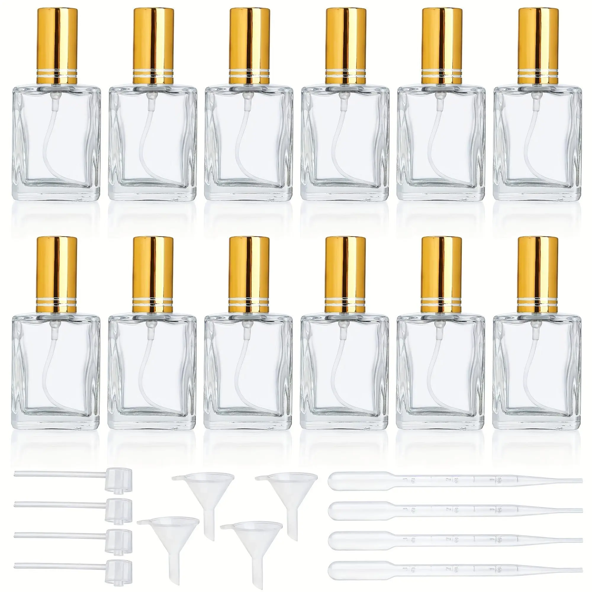Perfume Spray Bottle, Perfume Dispenser, Empty Perfume Bottle with Funnel & Dropper & Filling Syringe, Portable Travel Perfume Bottle, Makeup Container Set, Makeup Kit, Portable Perfume Bottles
