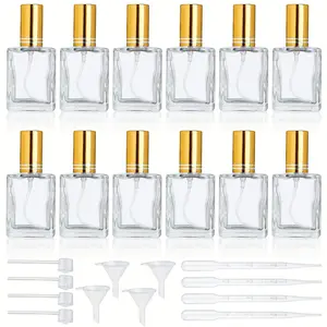 Perfume Spray Bottle, Empty Perfume Bottle with Funnel & Dropper & Filling Syringe, Portable Travel Perfume Bottle, Makeup Container Set, Makeup Kit