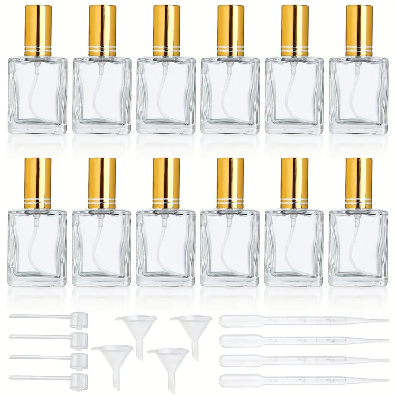 Perfume Spray Bottle, Perfume Dispenser, Empty Perfume Bottle with Funnel & Dropper & Filling Syringe, Portable Travel Perfume Bottle, Refillable Travel Bottles, Makeup Container Set, Makeup Kit, Portable Perfume Bottles